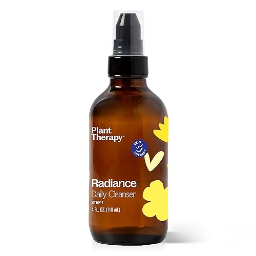 Plant Therapy Radiance Gel-Cream Cleanser 4 oz Cleans Away Makeup, Dirt, & Oil, Gentle Plant-Based Formula, Leaves Skin Feeling Fresh and Soft