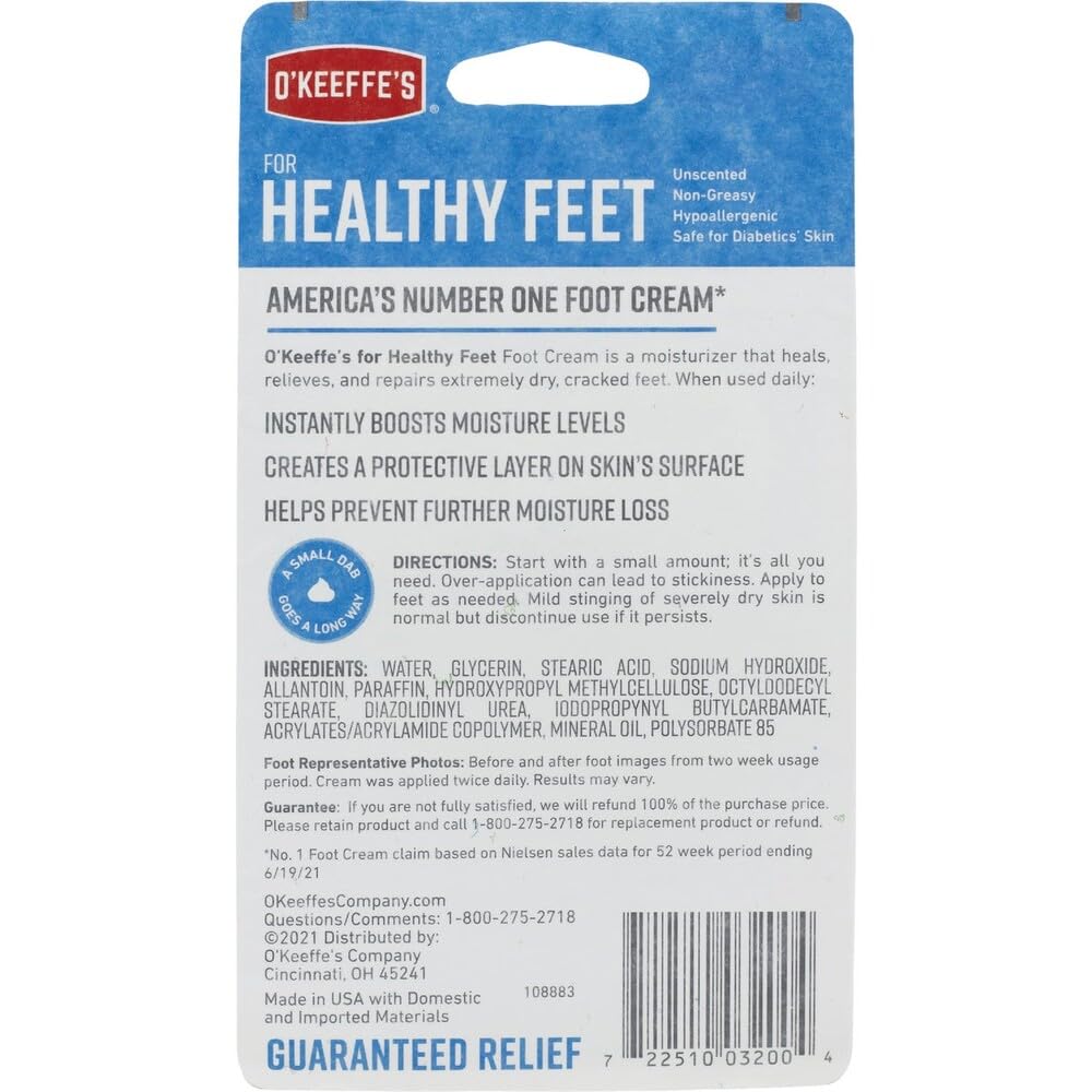 O'Keeffe's Healthy FEET Foot Cream Beauty & Personal Care O'Keeffe's