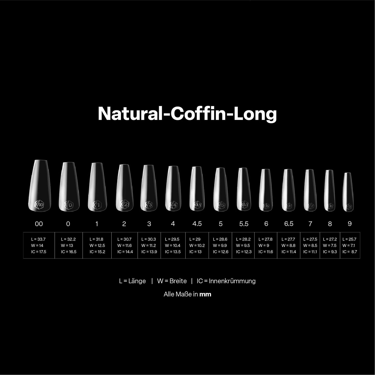 Apres Gel-X® Coffin Box of Nail Tips | 280 Gel-X Tips, Soft Tips, 14 Sizes 00-9 | Half-sizes Included (Natural Coffin Long, 280 Count) Beauty & Personal Care APRÉS
