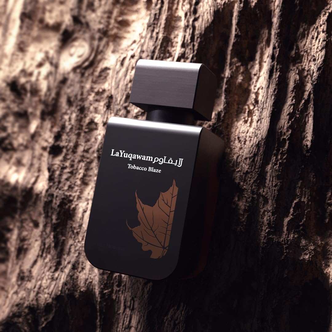 Rasasi La Yuqawam Tobacco Blaze Eau de Parfum for Men | 75ml EDP | Irresistible Pour Homme Spray | Masculine Oudh Woody Patchouli Leather | Signature