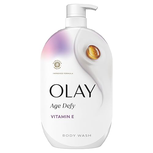 Olay Body Wash for Women, Age Defy with Vitamin E, 24/7 Moisture Barrier Repair, Hydrating & Cleansing Formula for Visibly Healthy Soft Skin, Vitamin