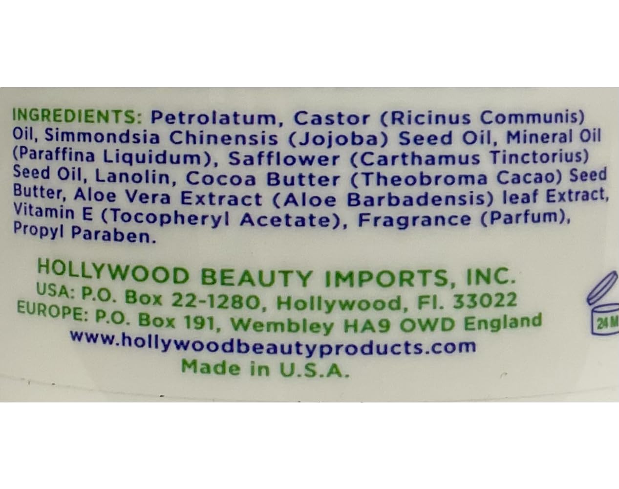 Hollywood Beauty Castor Oil Hair Treatment, with mink 7.5 oz (Pack of 2)