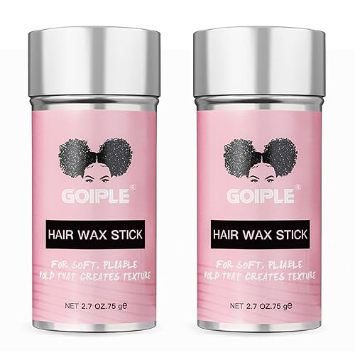 Goiple Hair Wax Stick - Long-Lasting, Smoothing & Slick Pomade Stick for Hair Wigs, Styling Waxes for Fly Away & Edge Frizz Hair, 2.7oz each