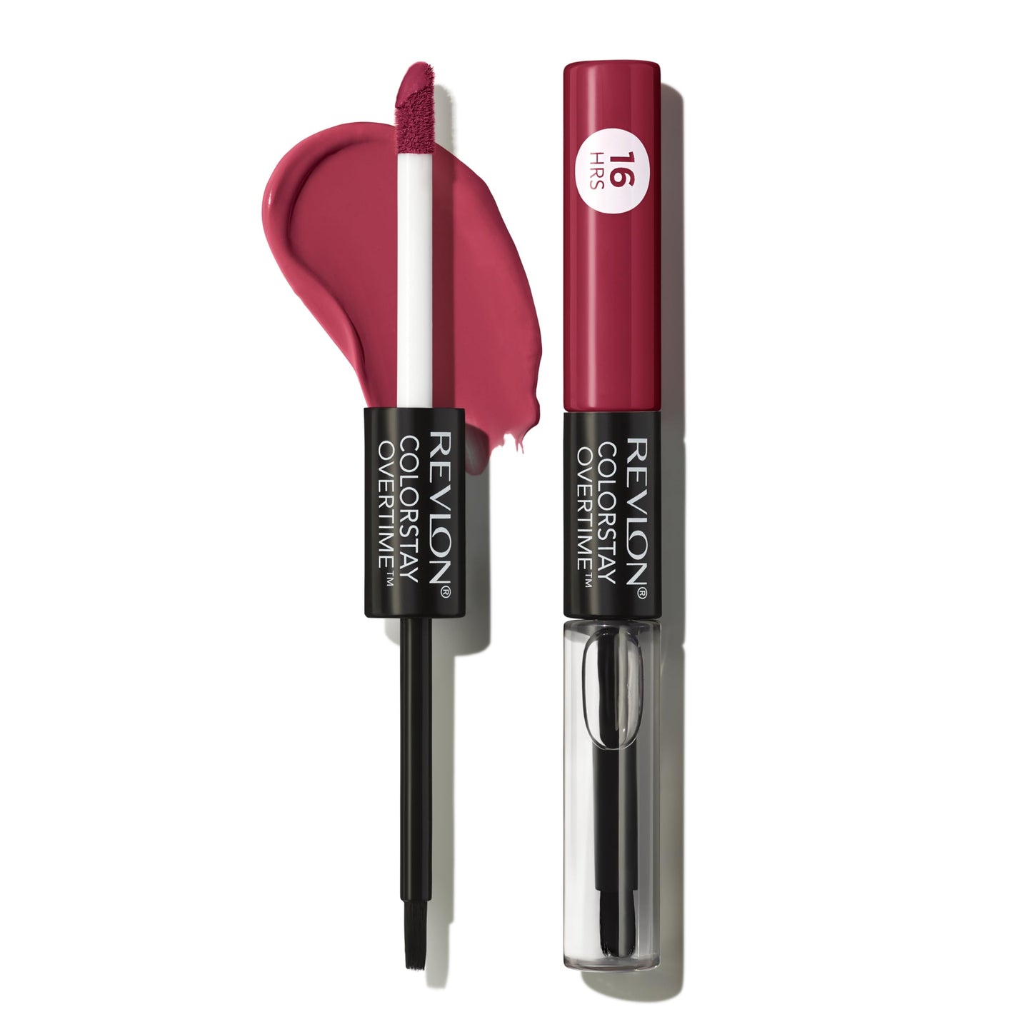 Revlon Liquid Lipstick with Clear Lip Gloss, ColorStay Overtime Lipcolor, Stocking Stuffer for Women, 280 Stay Currant, 0.07 fl oz