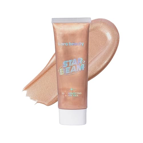 Kara Beauty STARBEAM Illuminating Body Gel with Argan Oil, Lightweight Non Sticky Body Shimmer and Glitter Gel for Radiant Glow, Buildable Makeup