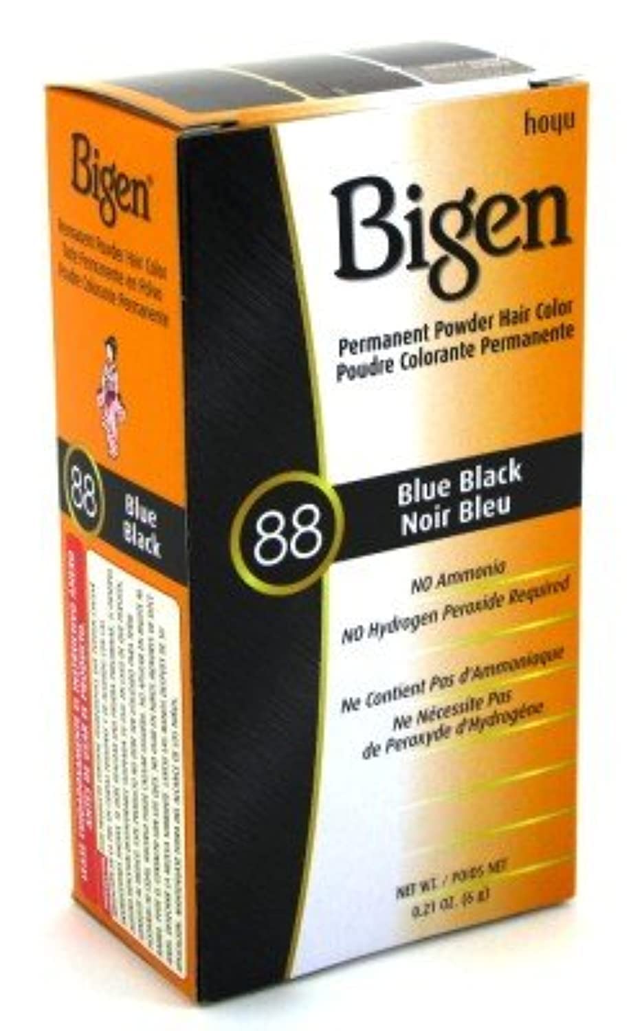 Bigen Powder Hair Color #88 Blue Black (3 Pack)
