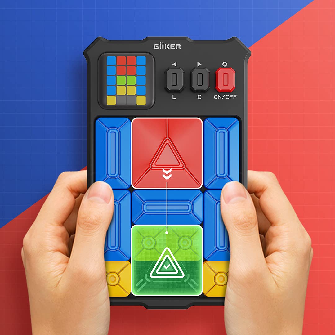GiiKER Super Slide Puzzle Game – 500+ Brain Teaser Challenges, Fun Travel Toy & Logic Game for Kids & Teens, Great Gift & Road Trip Activity