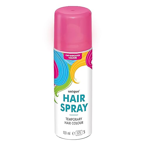 Neon Pink Temporary Hair Spray (4.5 fl. oz) 1 Count - Easy-to-Use Colorful Hair Styling for Festivals, Parties, and Events
