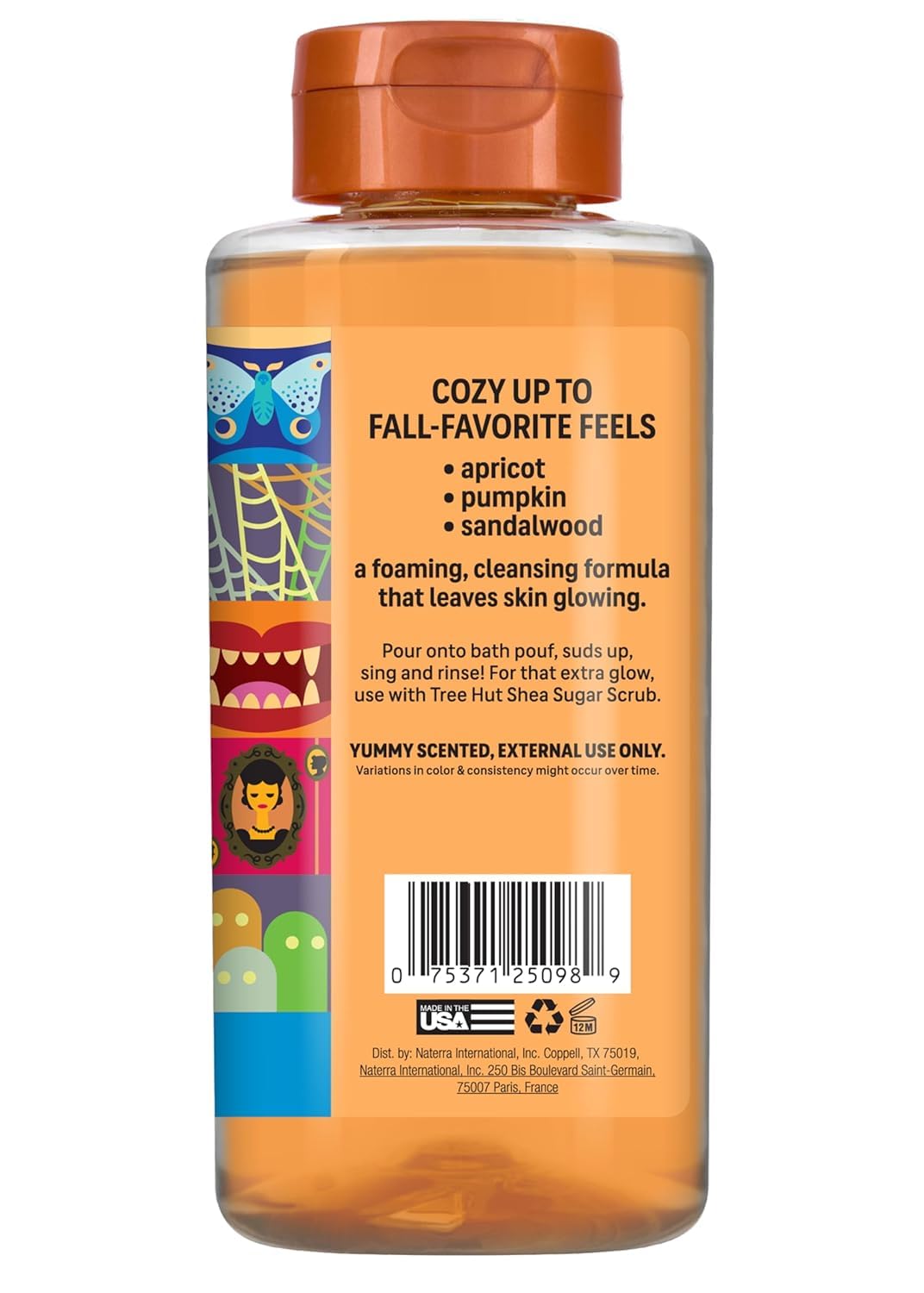 Tree Hut Sweet Punkin Body Wash, Hydrating & Moisturizing Shower Gel w/Shea Butter & Essential Oils, Soft Smooth Glowing Skin, Gentle Cleanser For All