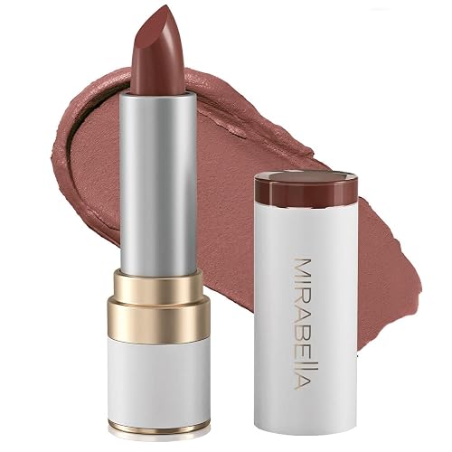 Mirabella - Sealed with Kiss Full-Coverage Moisturizing Lipstick, Richly Pigmented, Creamy Lip Makeup, Hydrating Mineral-Based Lip Color with