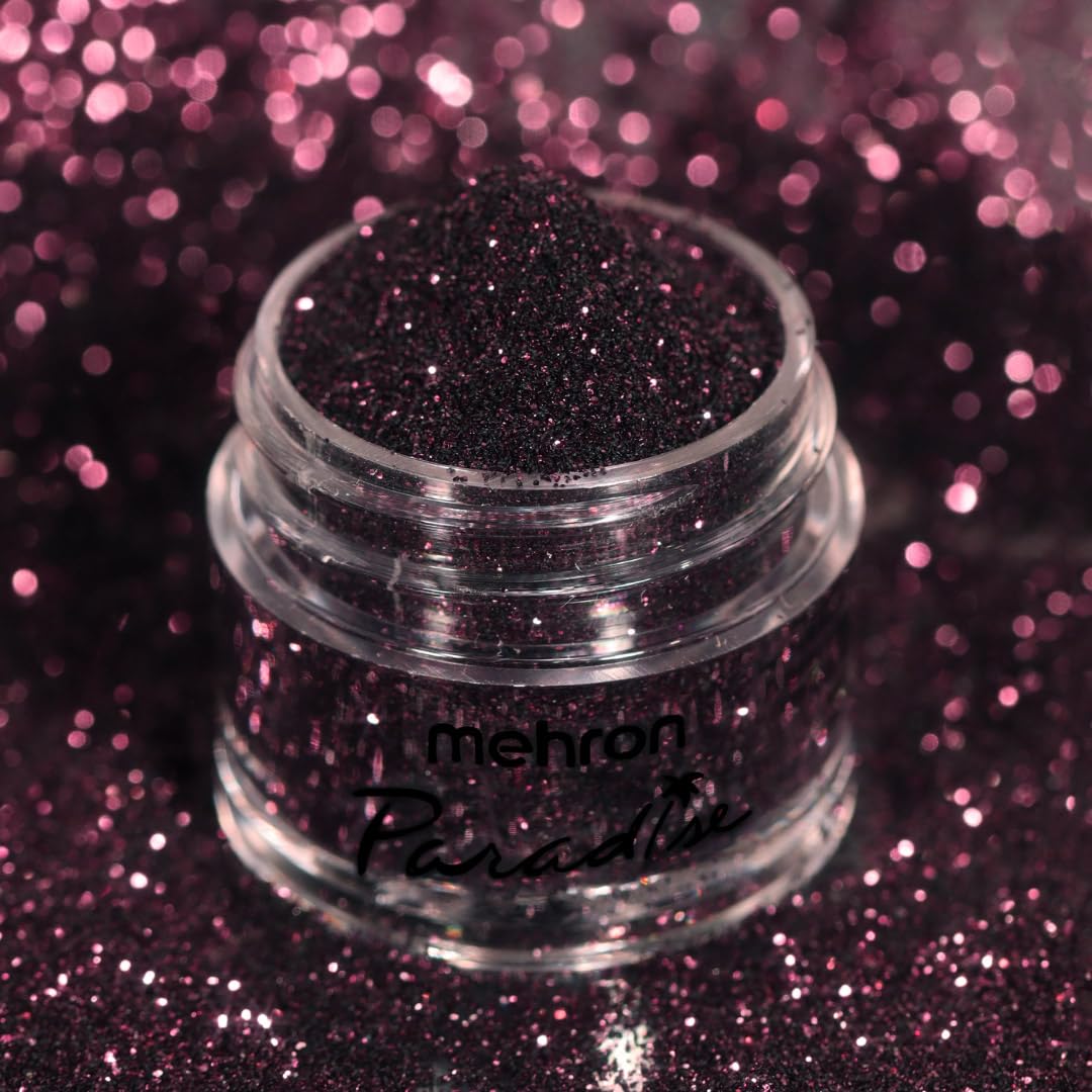 Mehron Makeup Paradise Glitter FX | Professional Cosmetic for Makeup & Art | Vibrant & Shimmering Loose Glitter .25 oz (7 g) (Cabernet)