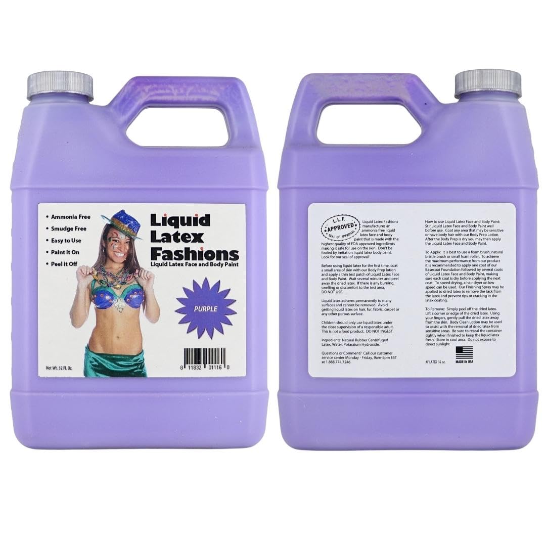 Purple 32 Oz - for Adults and Kids, Zombie Skin Makeup Paint, Ideal for Schools, Parties, Theater, Cosplays, Carnivals, Grimace, Thanos, Bonnie Purple