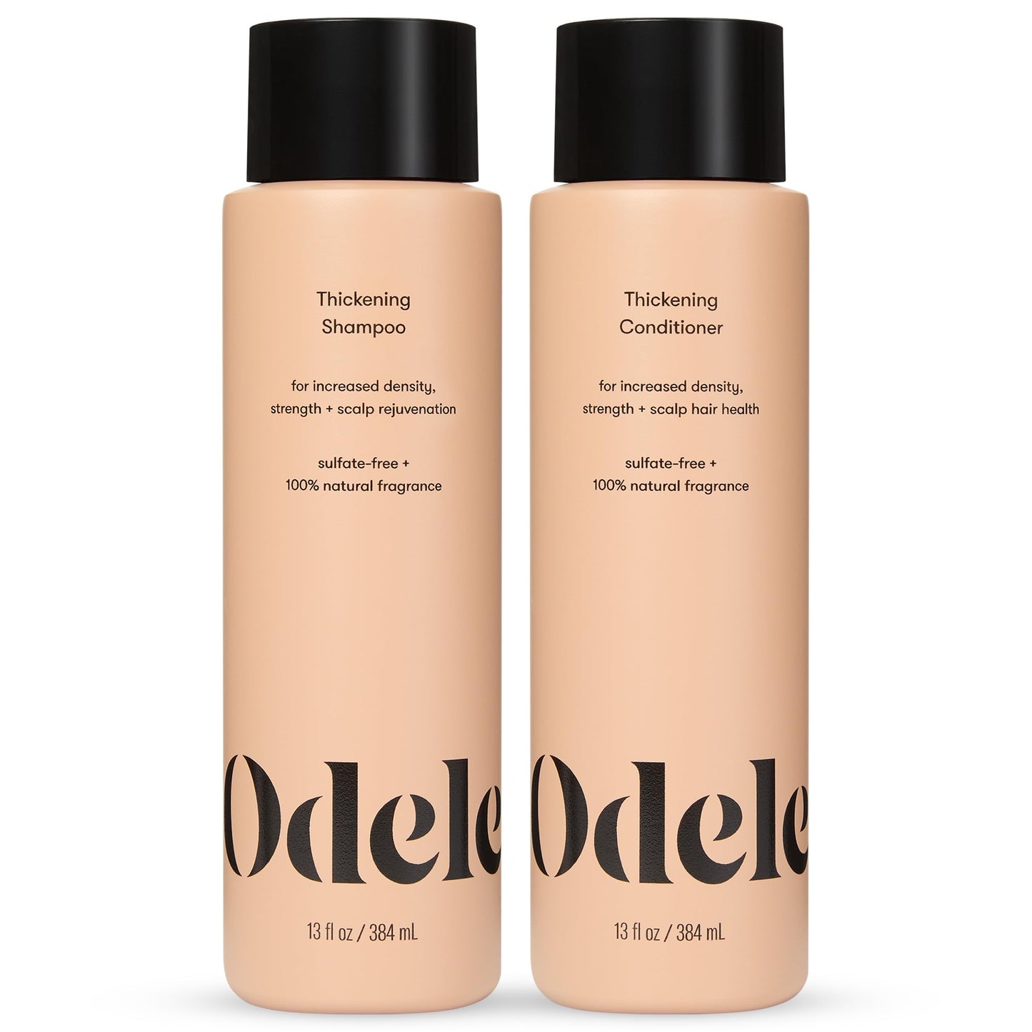 Odele Hair Thickening Shampoo and Conditioner Set, Increases Density & Strength, for Straight or Wavy Hair Types, 13 Fl Oz Each (Pack of 2)