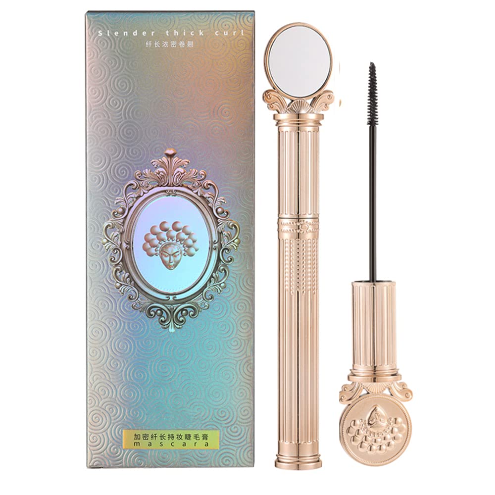 Embossed housing Mascara, Longer Waterproof Lash Cosmetics Natural Lengthening and Thickening Effect No Clumping 4d Silk Fiber For Vibely Mascarawith