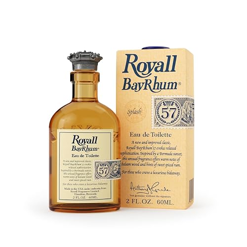 ROYALL BAYRHUM '57, Men's Heritage Eau de Toilette, Classic Bay Rum Fragrance - 2 Fl oz Splash