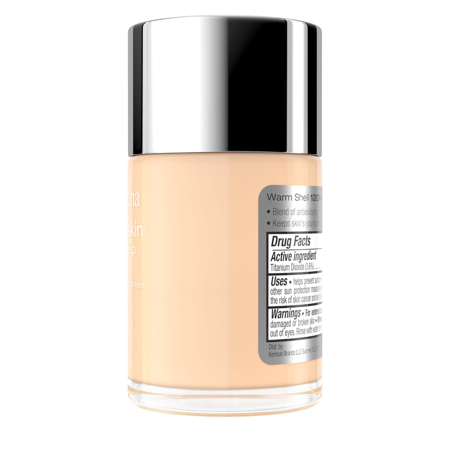 Neutrogena Healthy Skin Liquid Foundation Makeup Broad Spectrum SPF 20 Sunscreen, Medium Coverage, Vit B5, Antioxidants, All Day Wear, Warm Shell