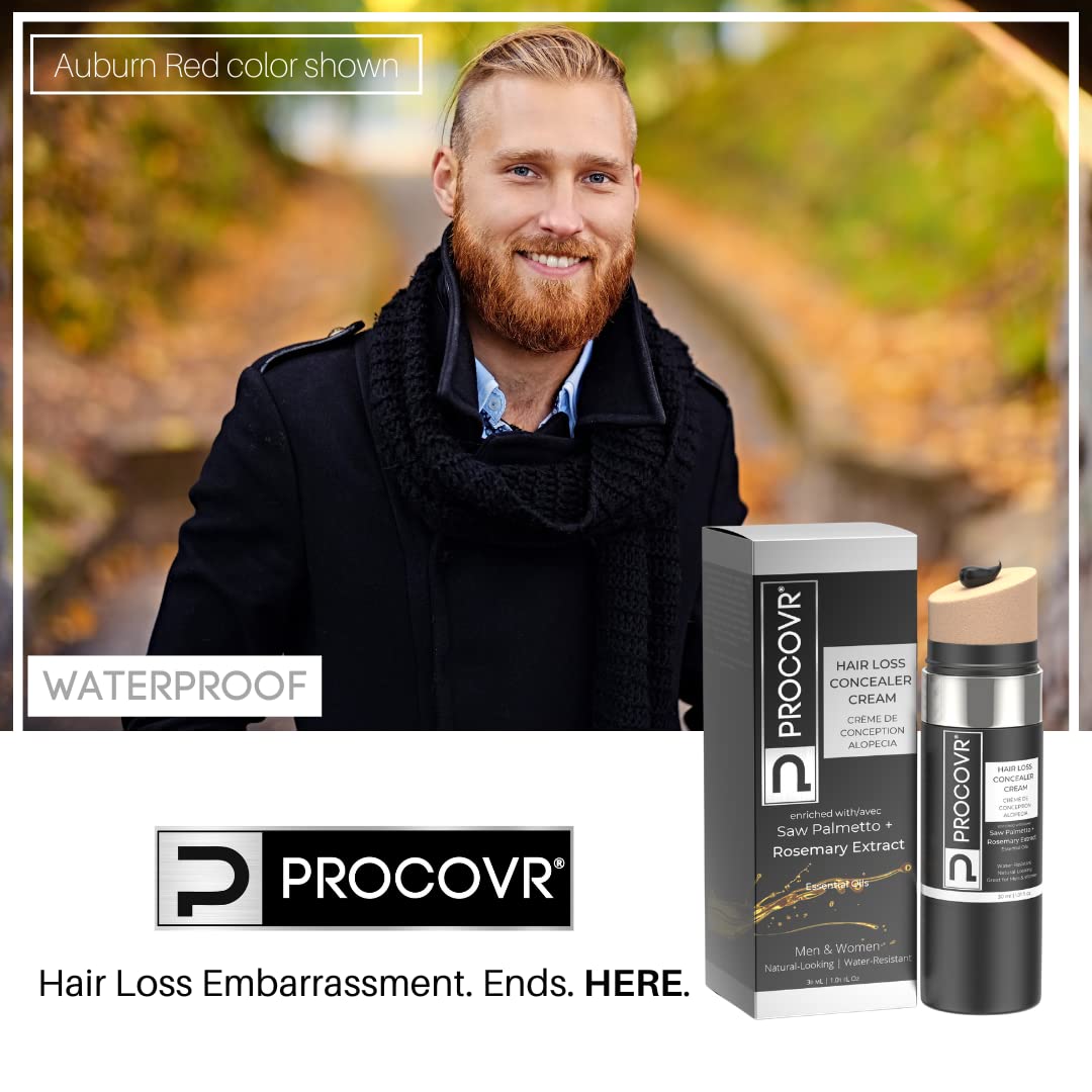PROCOVR The ORIGINAL Thinning Hair and Hairline Concealer, Natural Hair Mascara for Balding Areas, Root Touch-Up for Thicker Appearance (Natural Brown