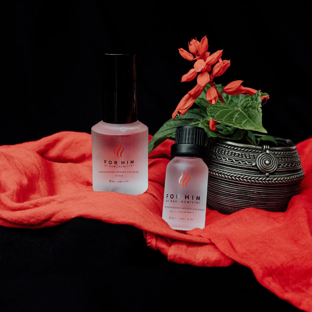 RawChemistry for Him Set - A Pheromone Infused Cologne Gift Set - Bold, Extra Strength Formula