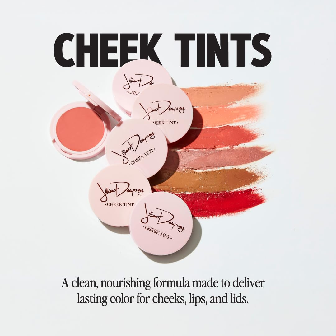 Jillian Dempsey Cheek Tint: Natural Cream Blush, Easy to Blend Makeup with Nourishing, Lasting Color I Scarlet