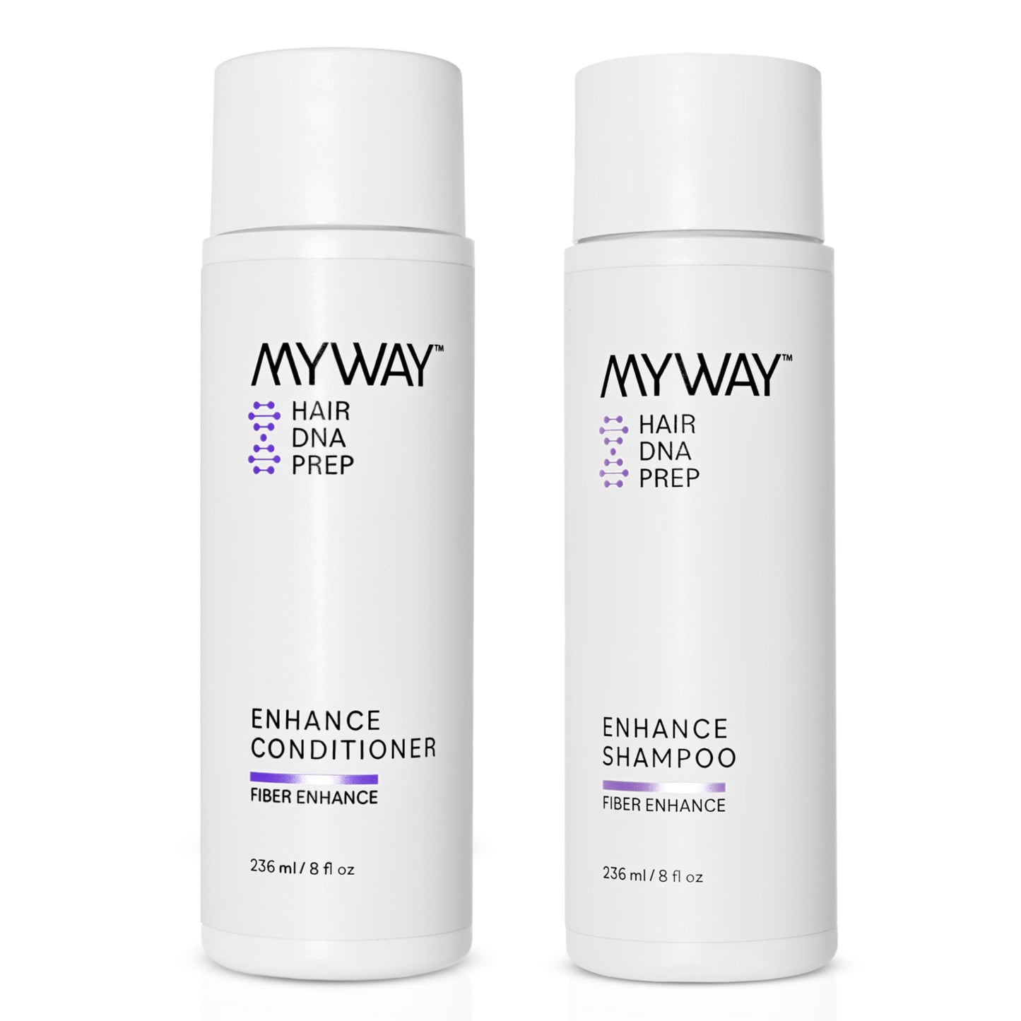 My Way Hair DNA Enhance Set - Volumizing Shampoo & Conditioner for Dry, Damaged Hair - Boosts Thickness, Repairs Breakage, Revives Shine