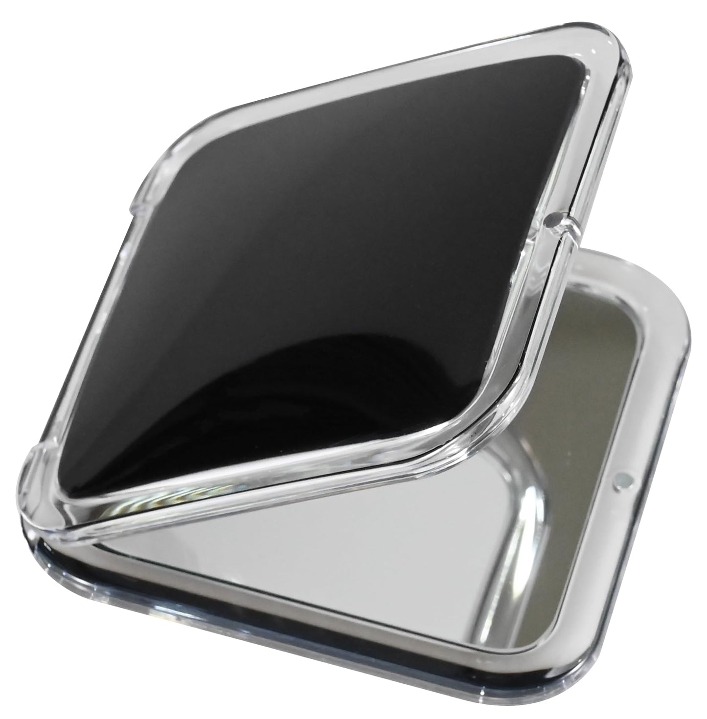 MIRRORVANA Small Compact 15X Magnifying Mirror for Travel - Handheld, Foldable & Lightweight - Mini Pocket-Sized Magnified Mirror for Purse - Square