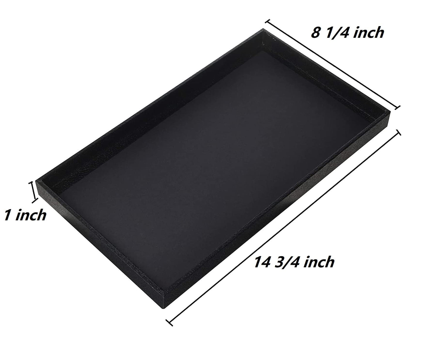 RJ Displays- 3-pack Black plastic Stackable Standard size Jewelry Display trays. For Display of Jewelry Rings, Bracelets, Necklaces, Pendants…