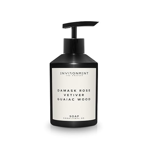 ENVIRONMENT Inspired by 5-Star Resort Fmt Hand Soap, 300 Milliliter Luxury Liquid Hand Soap (Damask Rose, Vetiver, Guaiac Wood), Kitchen and Bathroom Beauty & Personal Care ENVIRONMENT
