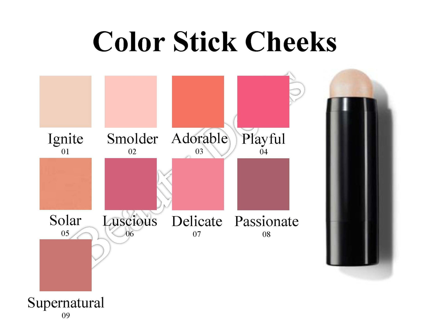 Beauty Deals Cheek Color Stick Retractable Satin Finish Buildable Coverage (Playful)