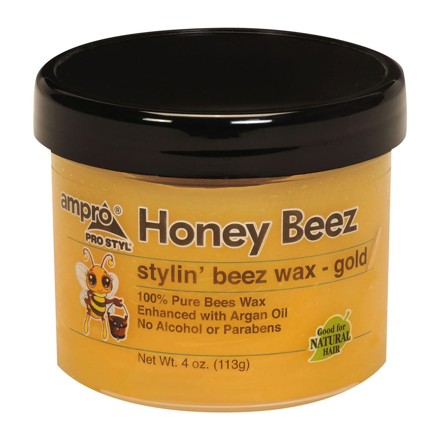 AmPro Pro Styl Beez Wax - Softens Your Hair and Provides Strong Hold - Infused with Argan Oil to Smooth and Condition Tresses - Creates Sleek Looks