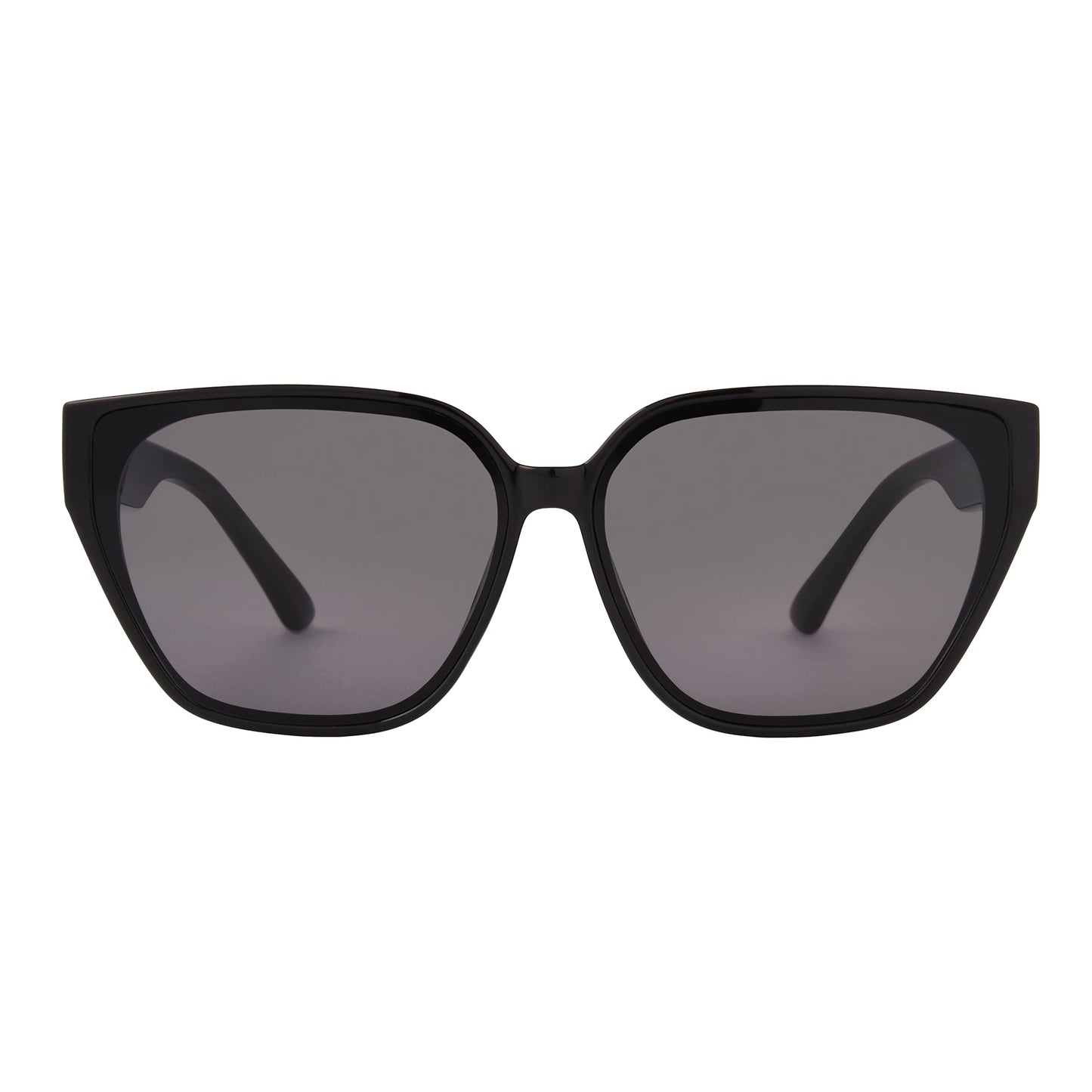 French Connection Women's Maisie Square Sunglasses, Black, 62 mm