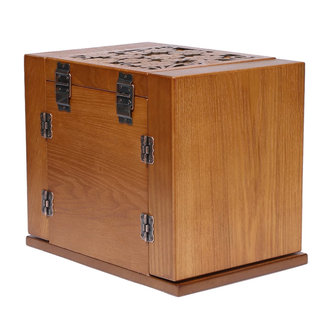 Wolfroady Wooden Jewelry Box for Women, Jewelry Organizer Box for Necklaces and Rings Jewelries, Watches, Storage Box Cherry