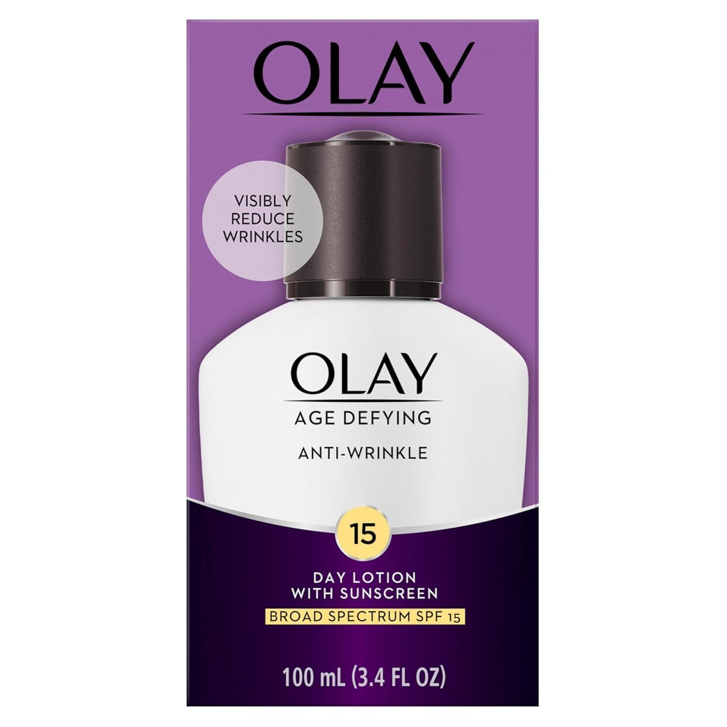 Olay Age Defying Anti-Wrinkle Day Lotion with Sunscreen Broad Spectrum SPF 15, 3.4 Ounce
