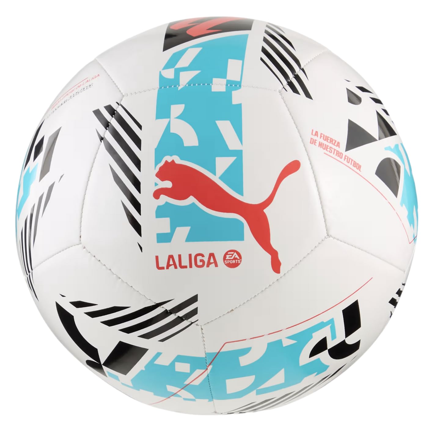 Puma Unisex Orbita LaLiga 1 Machine Stitched Soccer Ball, White-Multicolor AH25, 3
