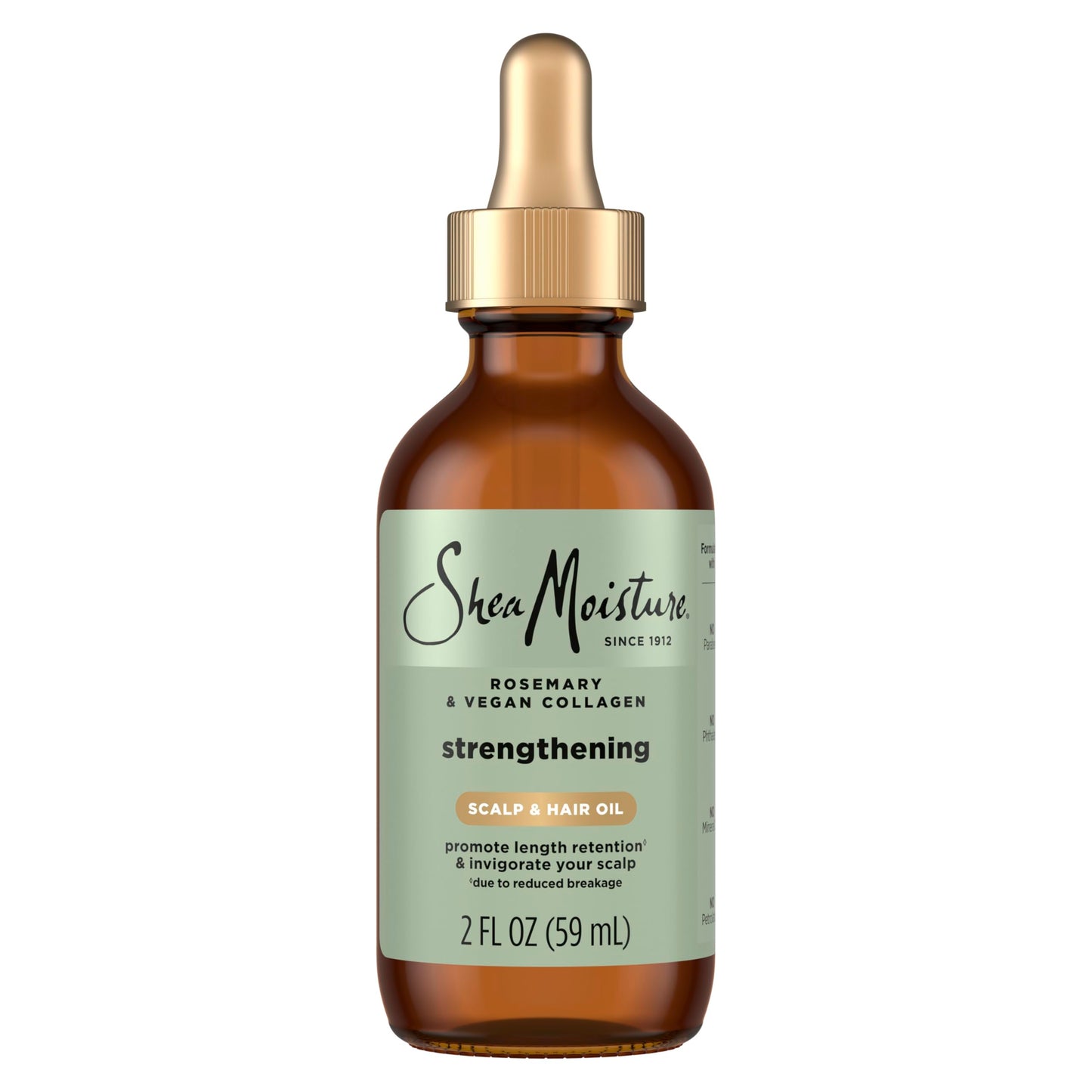 Shea Moisture Strengthening Scalp & Hair Oil Rosemary & Vegan Collagen To Protect The Scalp And Strengthen Hair With ScalpBoost Technology