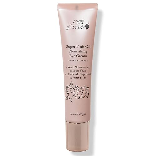 100% PURE Super Fruit Oil Nourishing Eye Cream, Anti-Aging Organic & Natural Hydration for Puffiness, Fine Lines, Under Eye Bags - 0.5 Fl Oz
