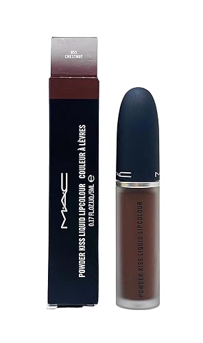 MAC Cosmetics Powder Kiss Liquid Lipcolour - 955 Chestnut (Deep warm brown) .17 oz / 5 ml