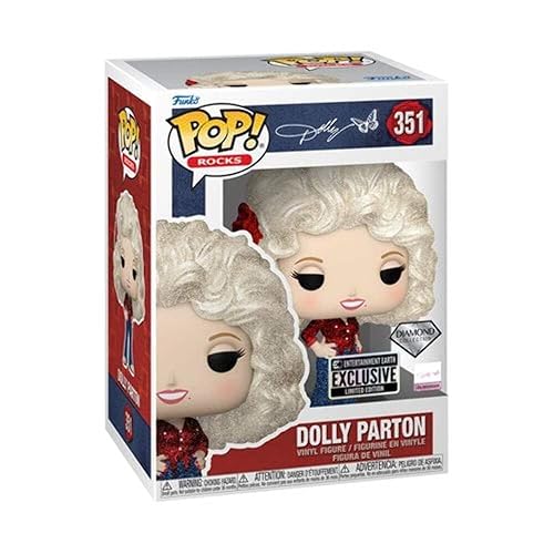 Funko Dolly Parton '77 Tour Diamond Glitter Pop! Vinyl Figure #351 - Entertainment Earth Exclusive