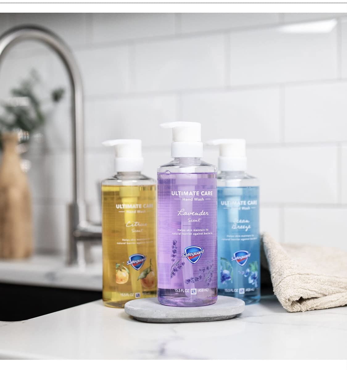 Safeguard Liquid Hand Soap 3-in-1 Ultimate Care Pack, Micellar Deep Cleansing (15.5 fl. oz. 3 pk.)