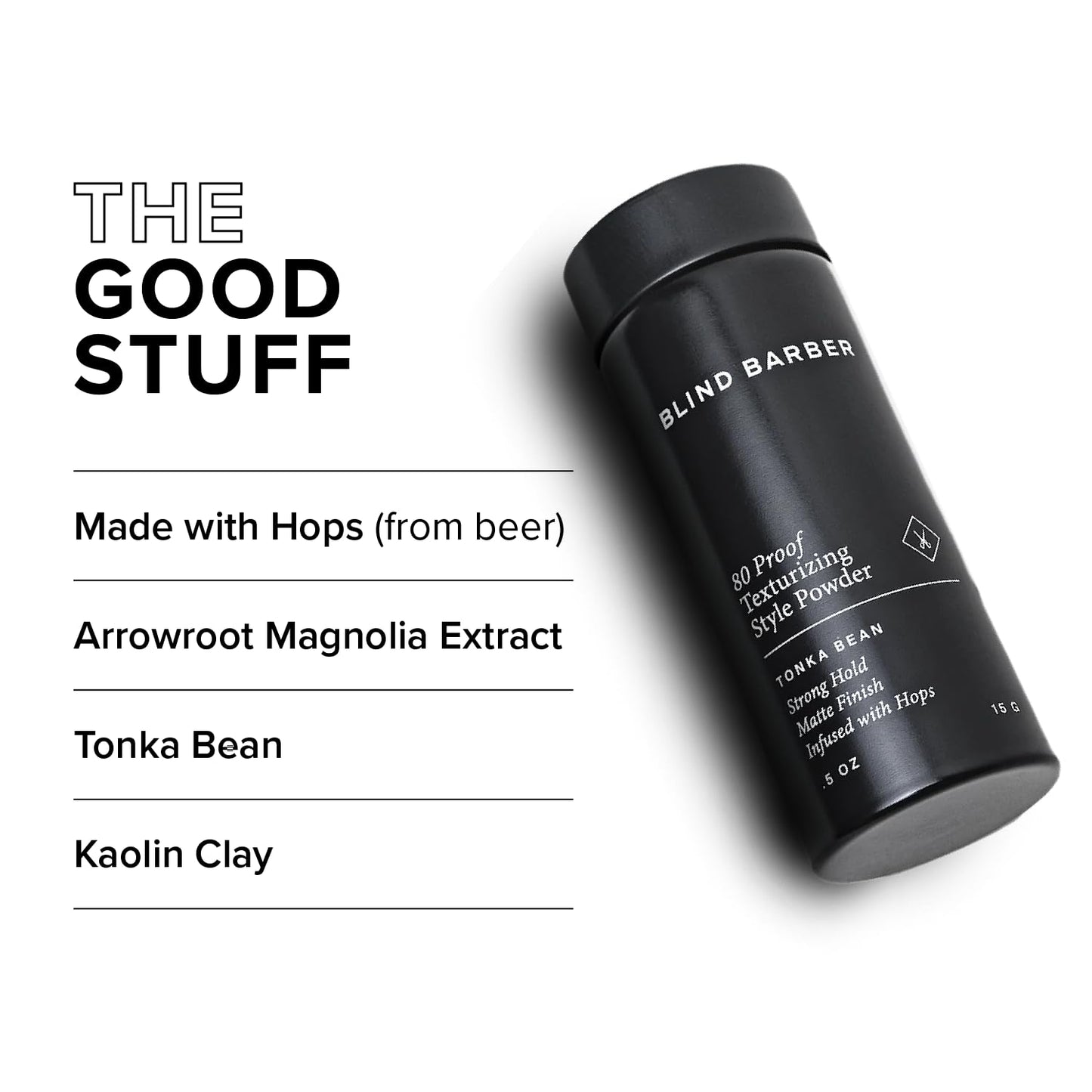 Blind Barber 80 Proof Texturizing Powder - Hair Styling Texture Powder for Men - Builds Weightless Volume - Matte Finish - Medium-to-Strong Hold Hair