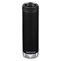 Klean Kanteen TKWide Insulated Coffee Tumbler with Cafe Cap - Stainless Steel & Thermal Tumbler - Black, 20 oz
