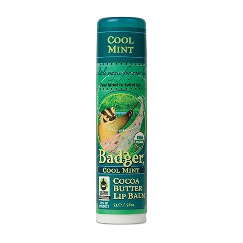 Badger Lip Balm Cool Mint, 0.25 Ounce