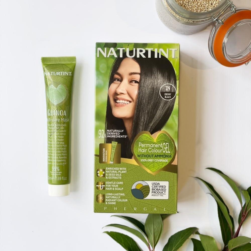 Naturtint 1N Ebony Black Hair Color, 5.07 FZ