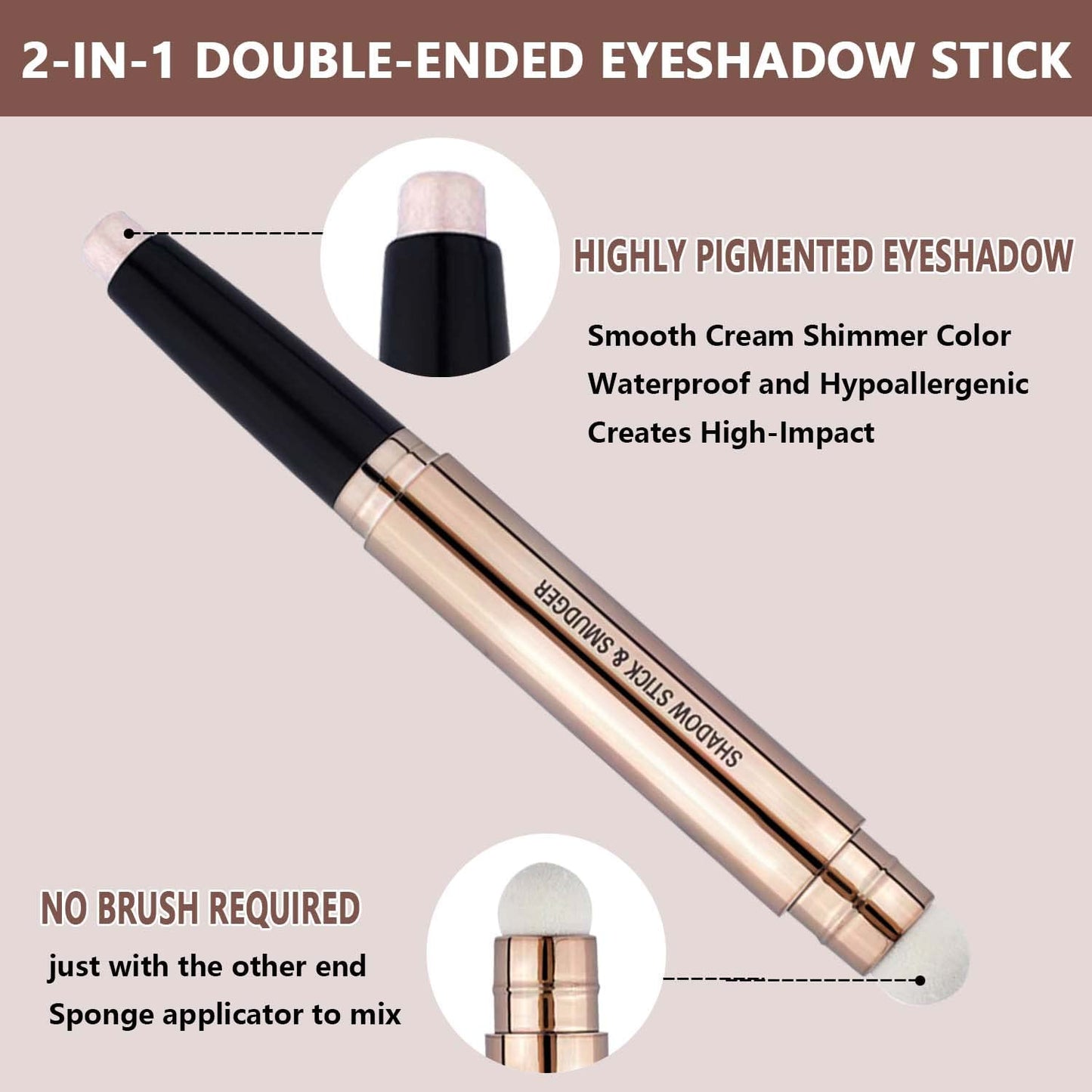 LGSZGDCN Eyeshadow stick Glitter Primer Palette Metallic Matte Shimmer Cream Eye Shadow Pencil Crayon Smooth Long Lasting Waterproof Highlighter