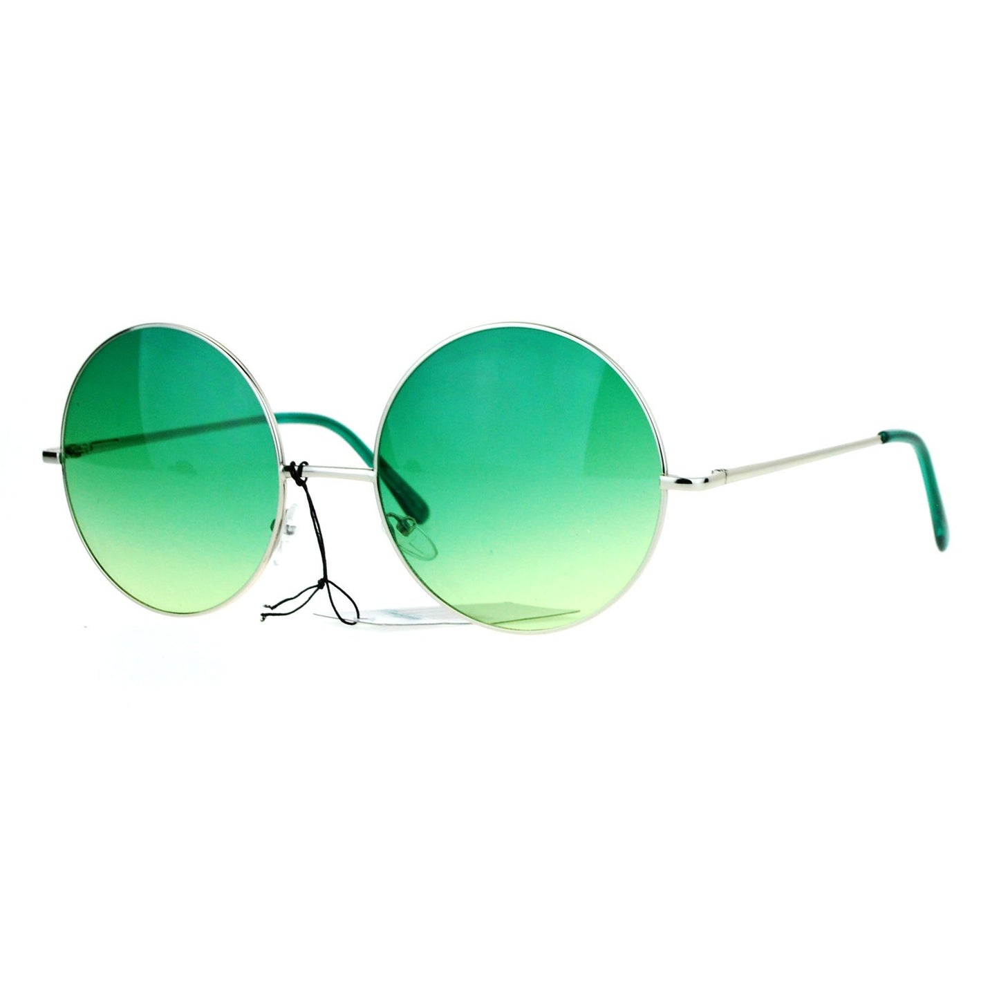 SA106 Hippie Oceanic Gradient Large Circle Lens Sunglasses Green