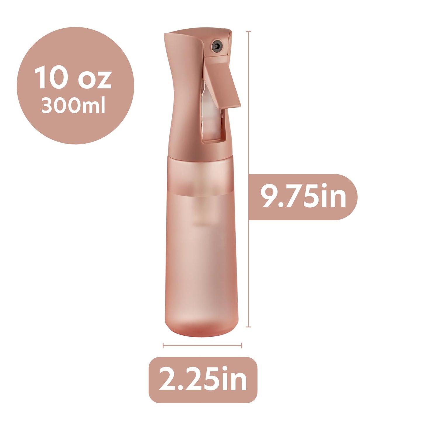 10 OZ Continuous Spray Bottles - Ultra Fine Mist Sprayer | Water Spray Bottle For Hair Stuff, Mister Spray Bottle For Plants Mister | Hair Spray Beauty and Personal Care MIGHTY STRONG