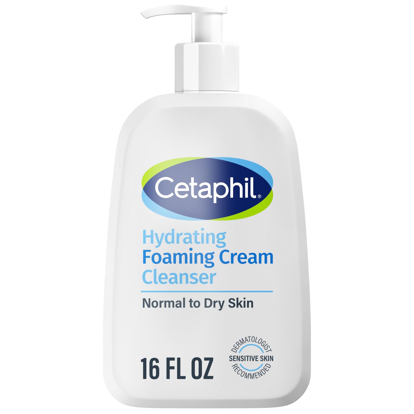 Cetaphil Cream to Foam Face Wash, Hydrating Foaming Cream Cleanser, 16 oz, For Normal to Dry, Sensitive Skin, with Soothing Prebiotic Aloe