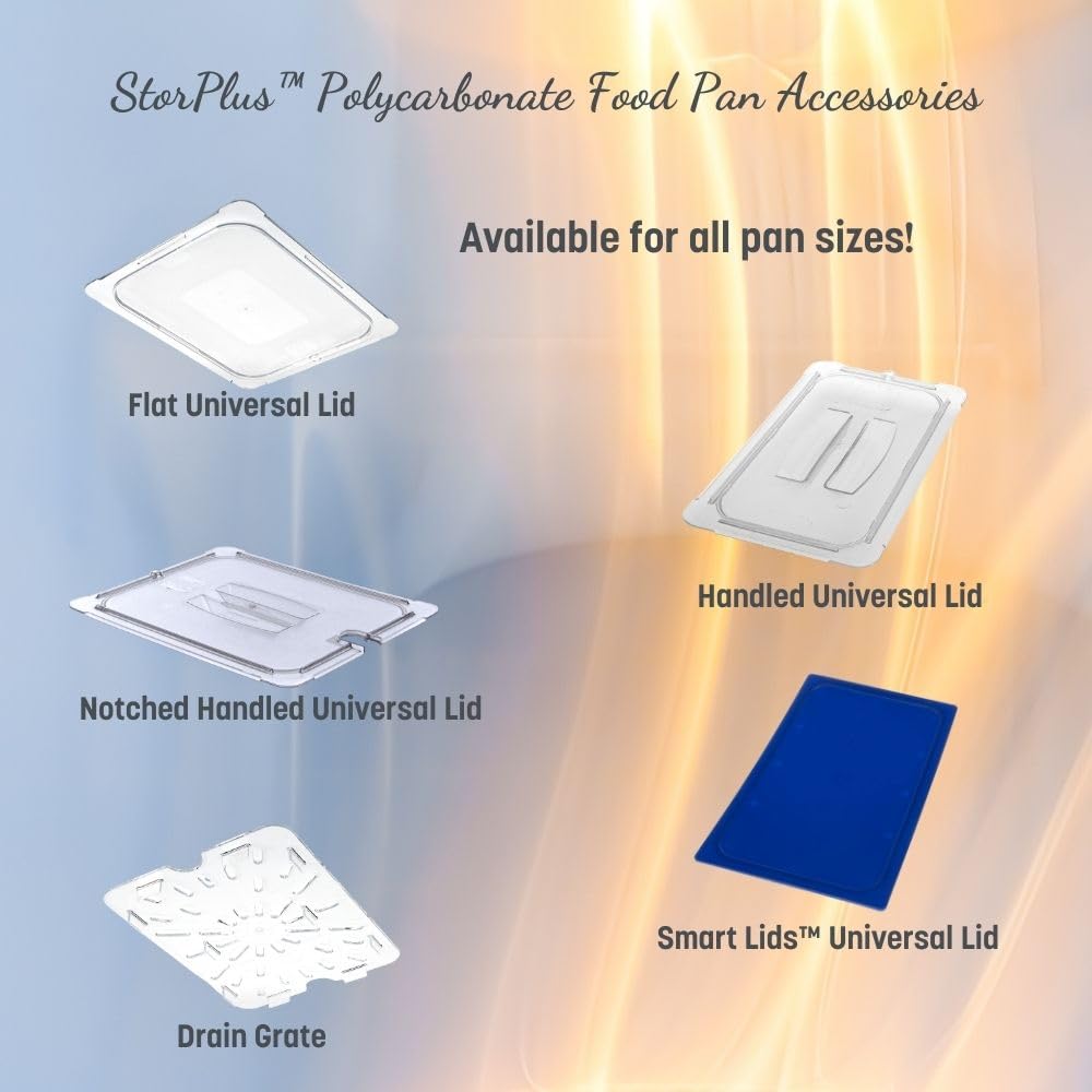 Carlisle FoodService Products 10220B07 Storplus Half Size Food Pan, Polycarbonate, 2.5" Deep, Clear