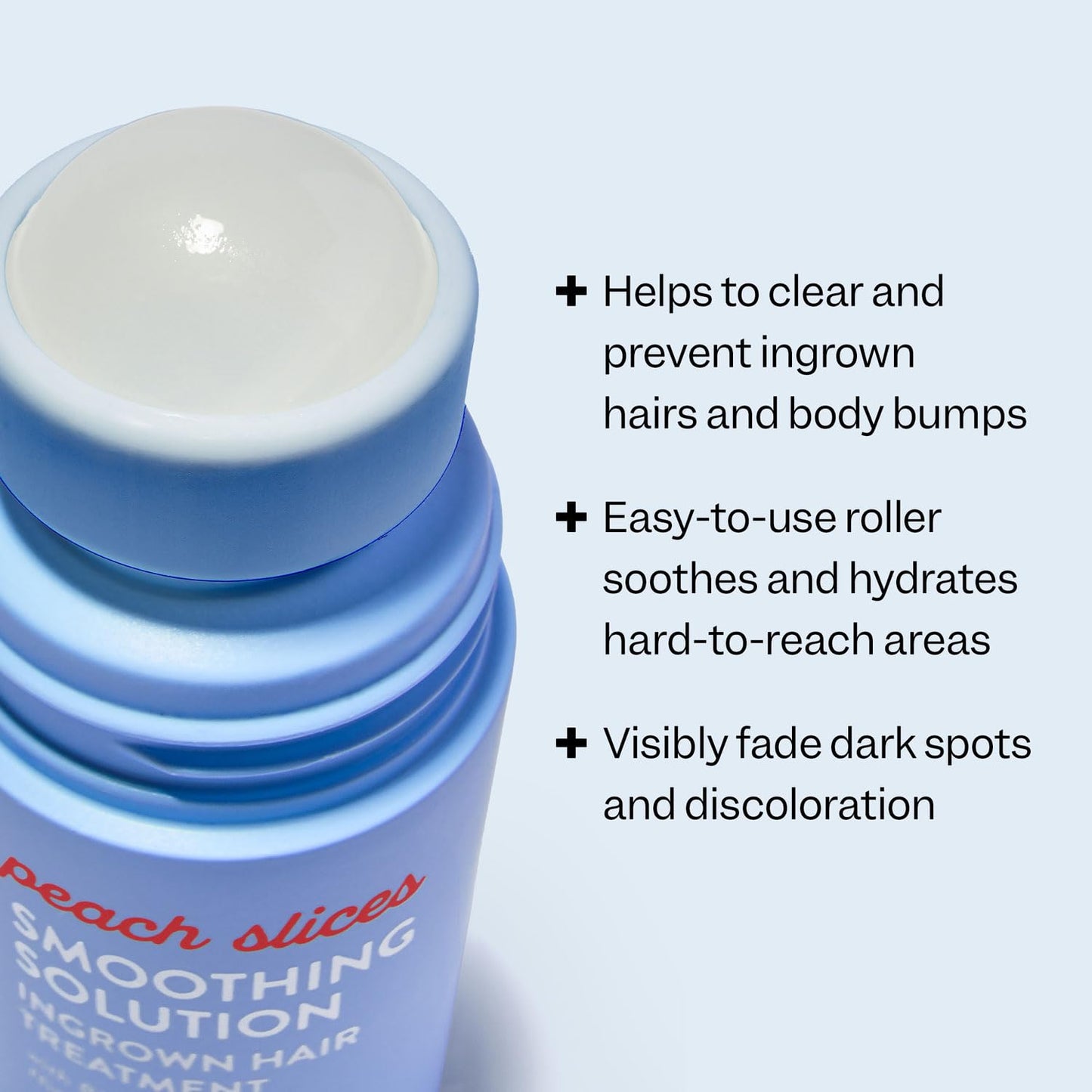 Peach Slices - Smoothing Solution Ingrown Hair Treatment (1.69 oz) - Smooth, Relieve, Soften Skin - 360 Roller - BHA, AHA, PHA, Niacinamide, Licorice Beauty and Personal Care Peach Slices