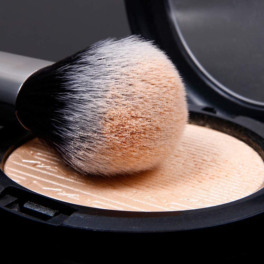 DUcare Makeup Brushes 3Pcs Foundation Contour Bronzer Brush,Concealer Brush,Blusher Powder Brush, Face Kabuki Travel Buffing Stippling Liquid Blending