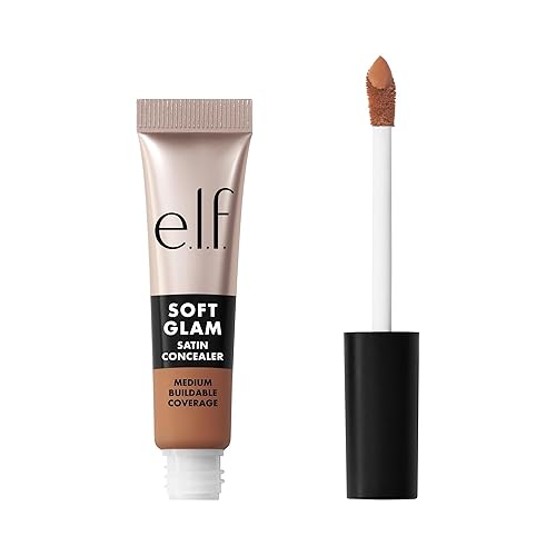 e.l.f. Soft Glam Satin Concealer, Medium Coverage For Blemishes & Under-Eye, Crease-Resistant, Long Lasting, Vegan & Cruelty-Free, 44 Tan Cool